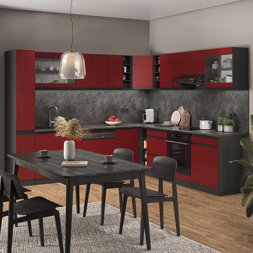 Frontale cucina R-Line, Rosso, 59.2 x 70.8 cm frontale del mobile per mobile base con cassetti