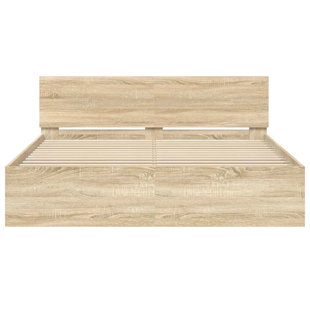 Struttura del letto-Giroletto Sonoma 152 x 203 cm Legno multistrato 957011