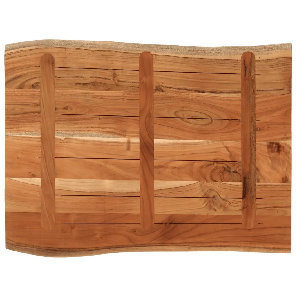 Piano Tavolo | Superficie Tavolo | Piano Scrivania 90x60x2,5 cm Rettangolare Legno Acacia Bordi Vivi