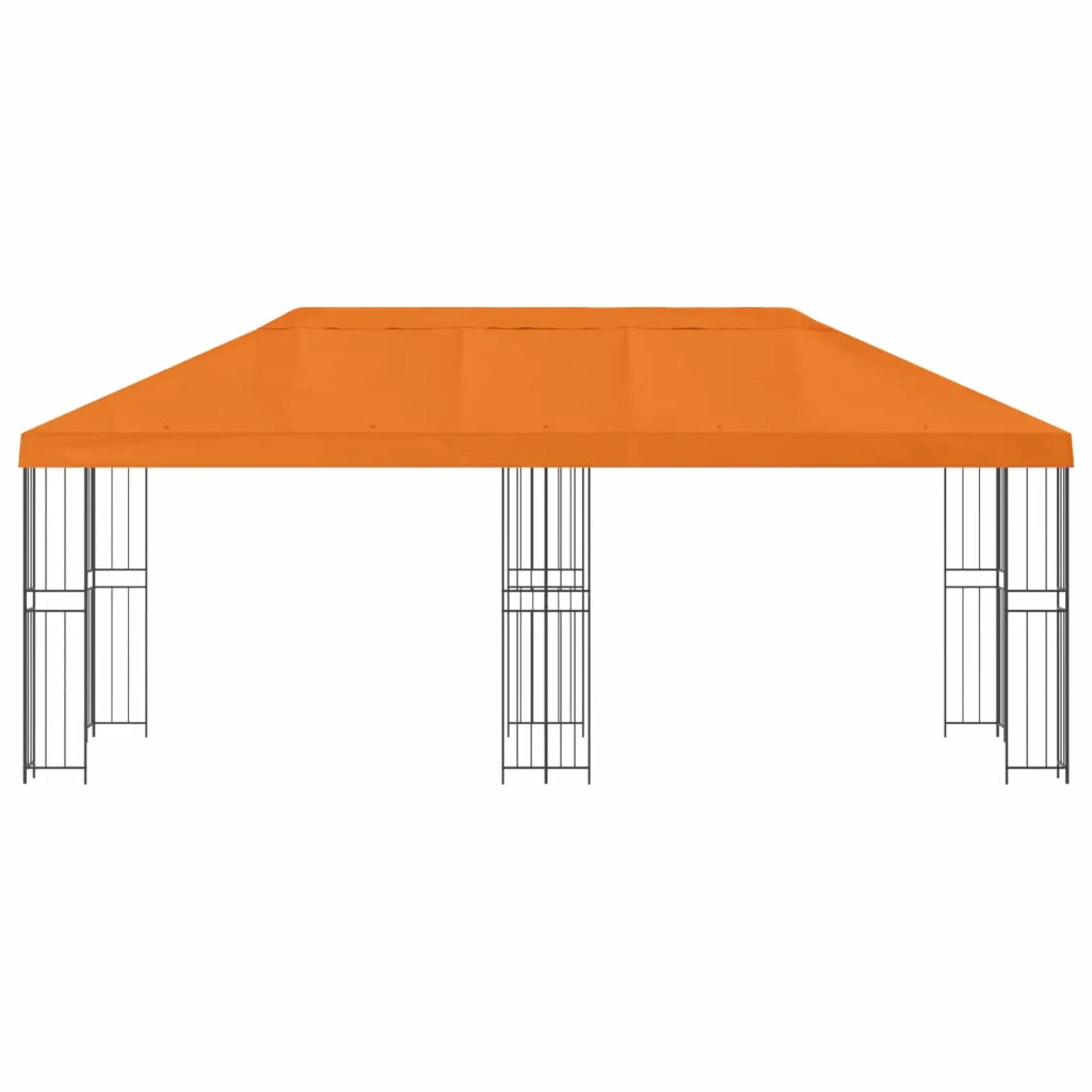 Gazebo con pareti laterali 6 x 3 m Arancione