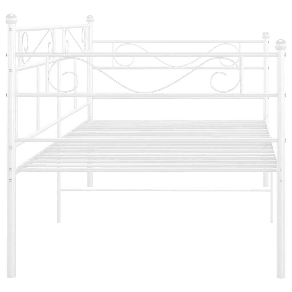 Telaio Divano Letto-Struttura Sofa Letto Bianco in Metallo 90x200 cm 810932