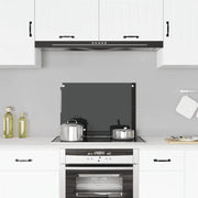 Paraschizzi per Cucina Nero 70x50 cm in Vetro Temperato