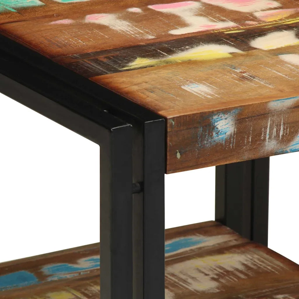 Tavolino da salotto 40 x 40 x 38 cm Legno Recuperato Massello 4102726