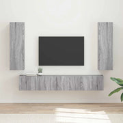 Set mobile TV 3 pz-Credenza per TV Grigio Sonoma Legno multistrato 943401