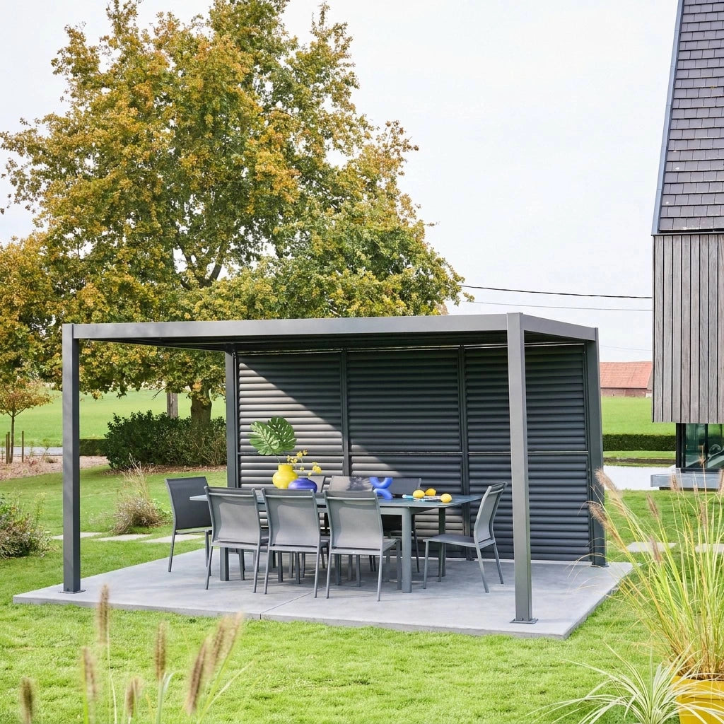Persiana con lamelle orientabili 1.3m per pergola triomphe, antracite