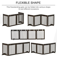 Cancellino di Sicurezza per Cani Pieghevole 204x30x61 cm in Legno di Pino Marrone