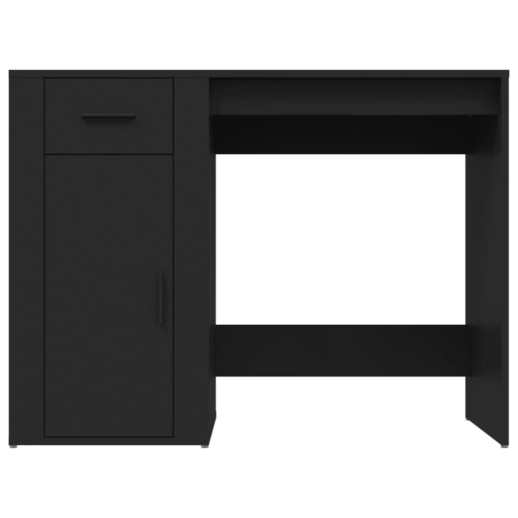Scrivania tavolo postazione di lavoro mobile per computer studio 100 x 49 x 75 cm legno ingegnerizzato nero 02_0023883