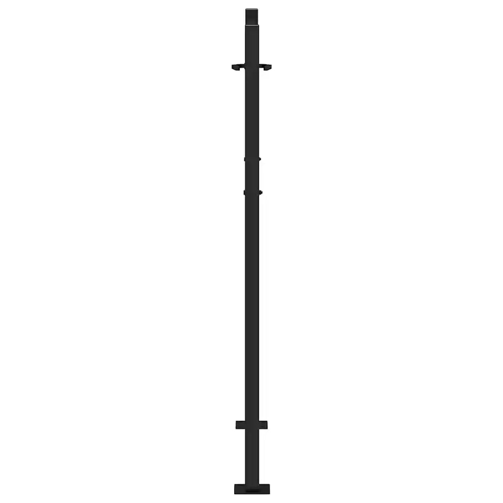 Cancello Giardino Nero 105x130 cm in Acciaio Design a Foglia