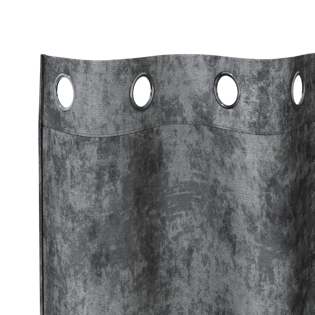 Tende in velluto 2 pz con occhielli grigio 175x140 cm