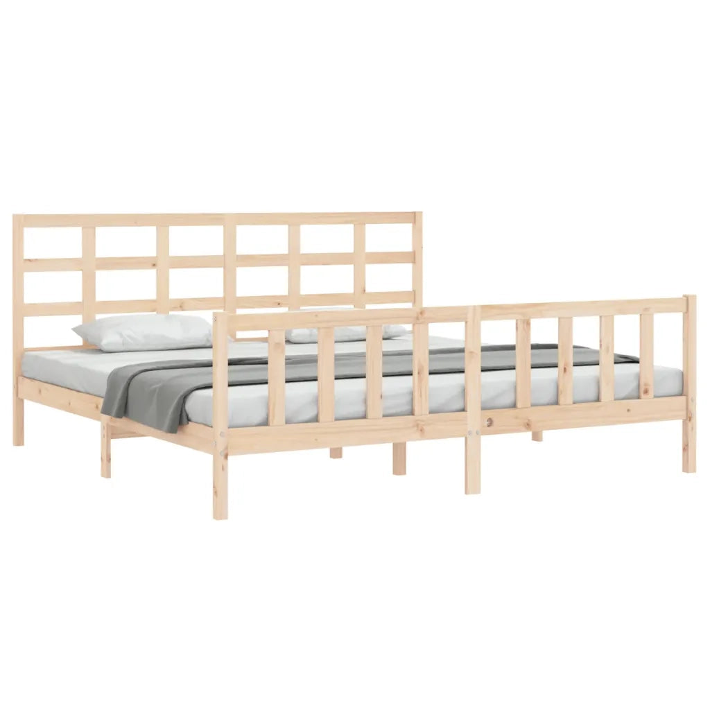 Giroletto senza Materasso-Struttura Letto 160x200 cm in Legno Massello di Pino 591241