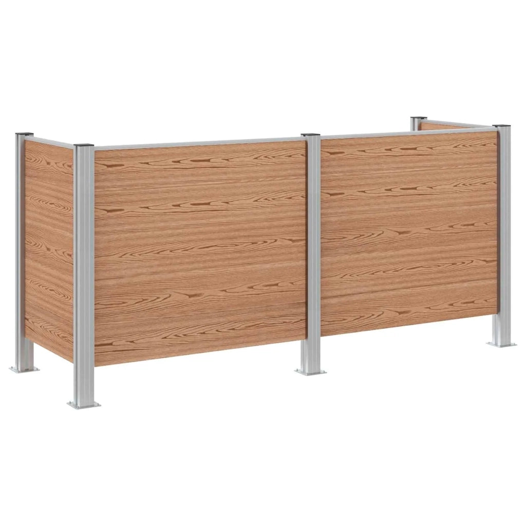 Recinzione Contenitore per Rifiuti Marrone 237 x 85 x 115 cm 3429266