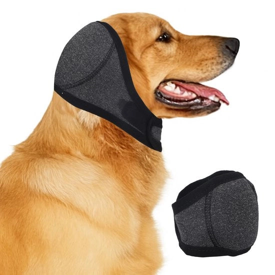 Protettore per cani adattabile - copricapo - protezione acustica - confortevole - cappuccio calmante - materiale in poliestere - protezione udito