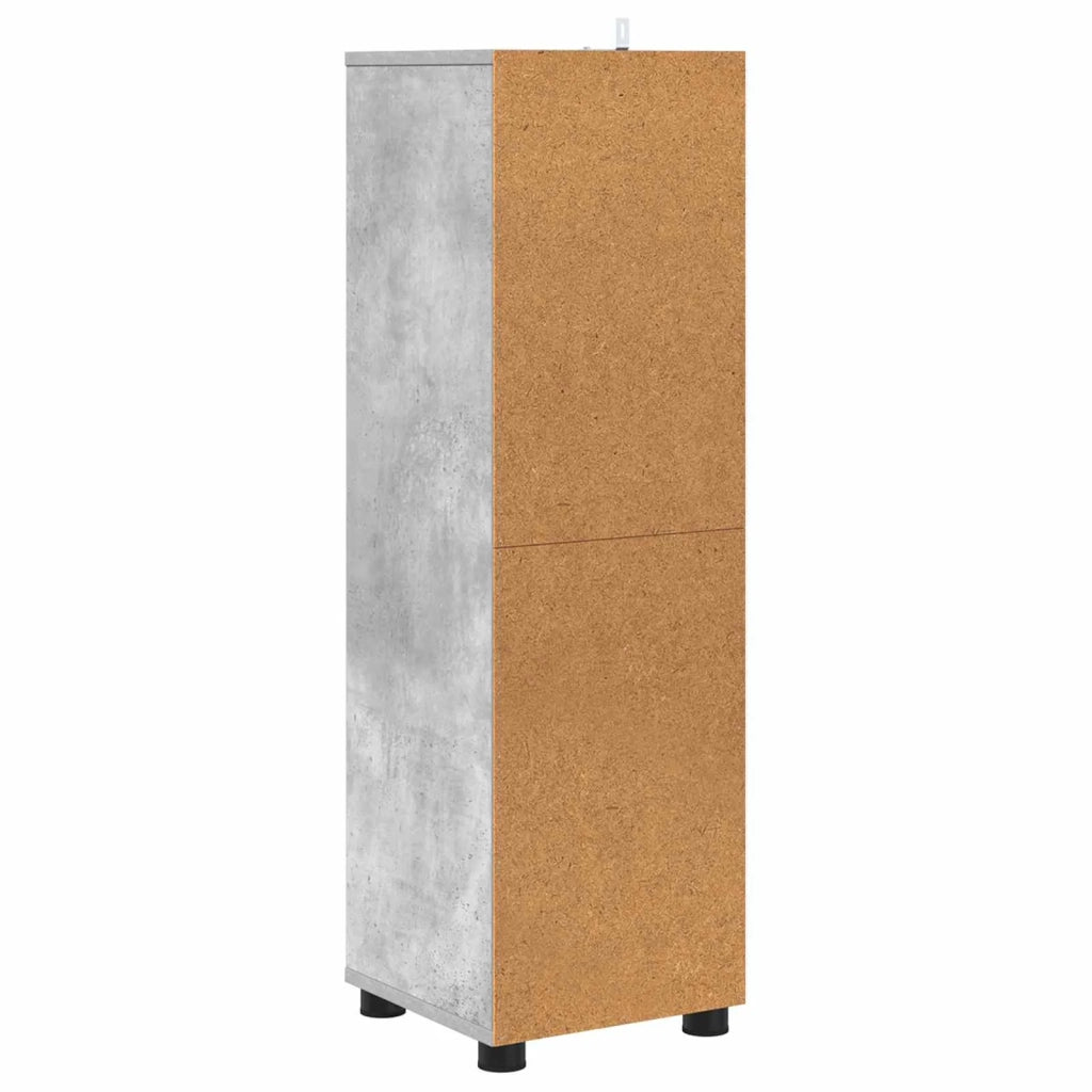 Mobile da Bagno con cassetto Grigio cemento 30,5 x 30 x 101 cm 888740