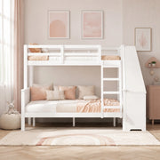 Letto a castello per bambini con scrivania, libreria e ampio spazio contenitivo