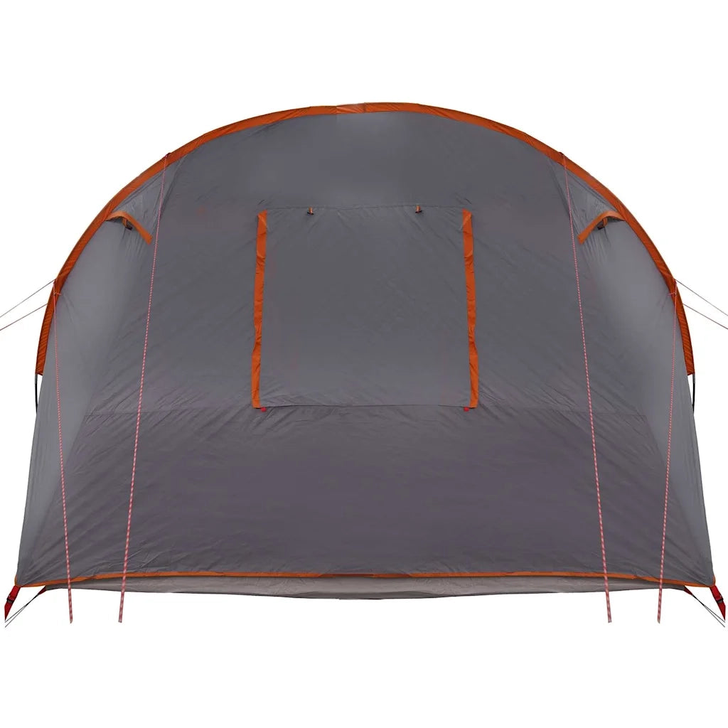 Tenda tunnel per 4 persone con tetto-Tenda da campeggio Grigio e arancione 911203