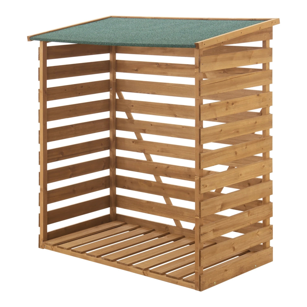 Deposito legna rivestito in abete con tetto in bitume 123 x 116 x 64 cm 03_0006304