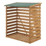 Deposito legna rivestito in abete con tetto in bitume 123 x 116 x 64 cm 03_0006304