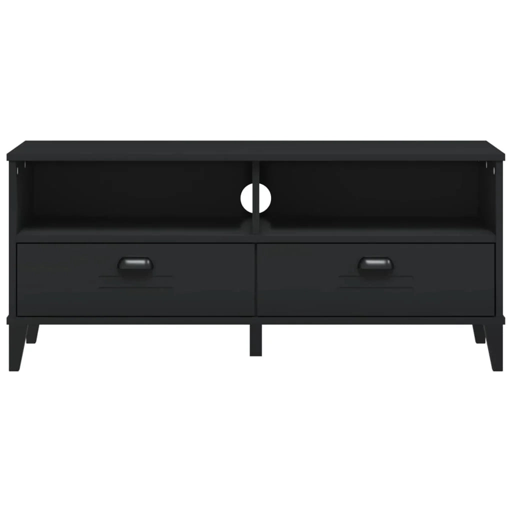 Mobile TV multimediale scaffale TV credenza mobile TV sala da pranzo soggiorno camera da letto VIKEN legno ingegnerizzato nero 02_0028515