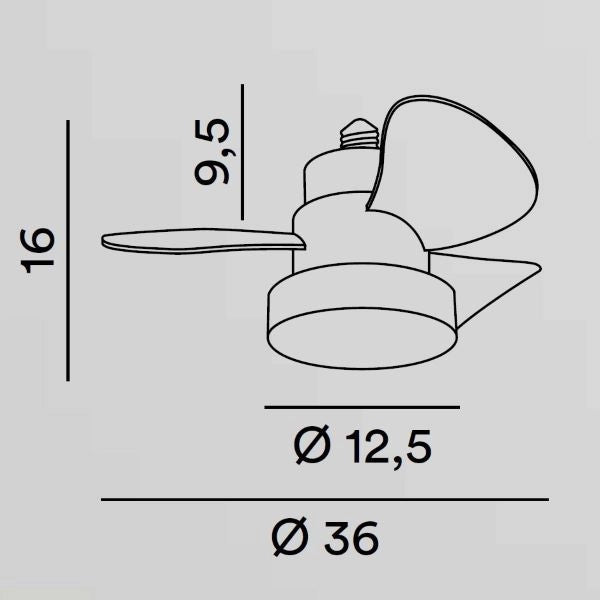 LAMPADINA LED E27 VENTILATORE BIANCO/PALE EFFETTO LEGNO CHIARO CON TELECOMANDO