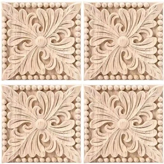 Decorazione con Ornamento in Legno - Mobili di Decorazione - Applicazioni in Legno - Ornamento in Legno - Decorazione per la Sala da Pranzo - Materiale di Qualità in Legno di Giunco - Interiore Elegante