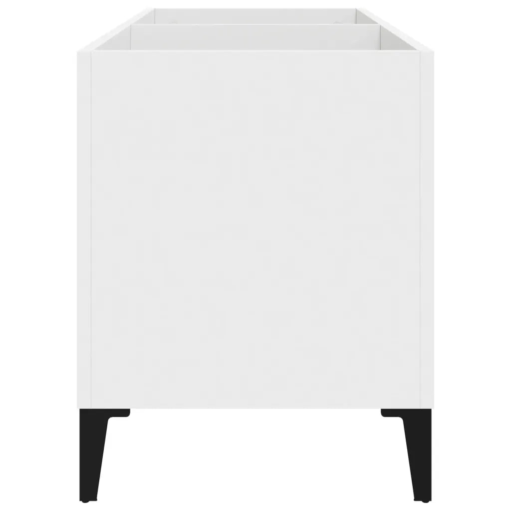 Mobile porta dischi classico e funzionale per soggiorno 74,5 x 38 x 48 cm legno bianco 02_0049207