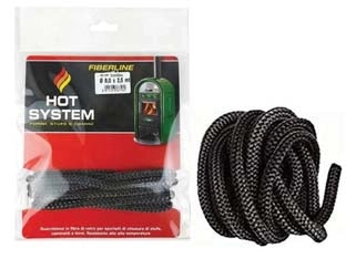 GUARNIZIONE TONDA PER ALTE TEMPERATURE FIBERLINE- - mm.6x2,5 mt. - 6 pezzi