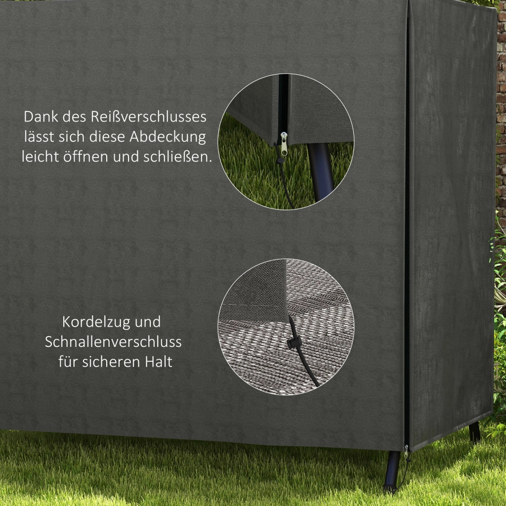 COPERTURA per dondolo da giardino 3 posti in poliestere Oxford grigio scuro