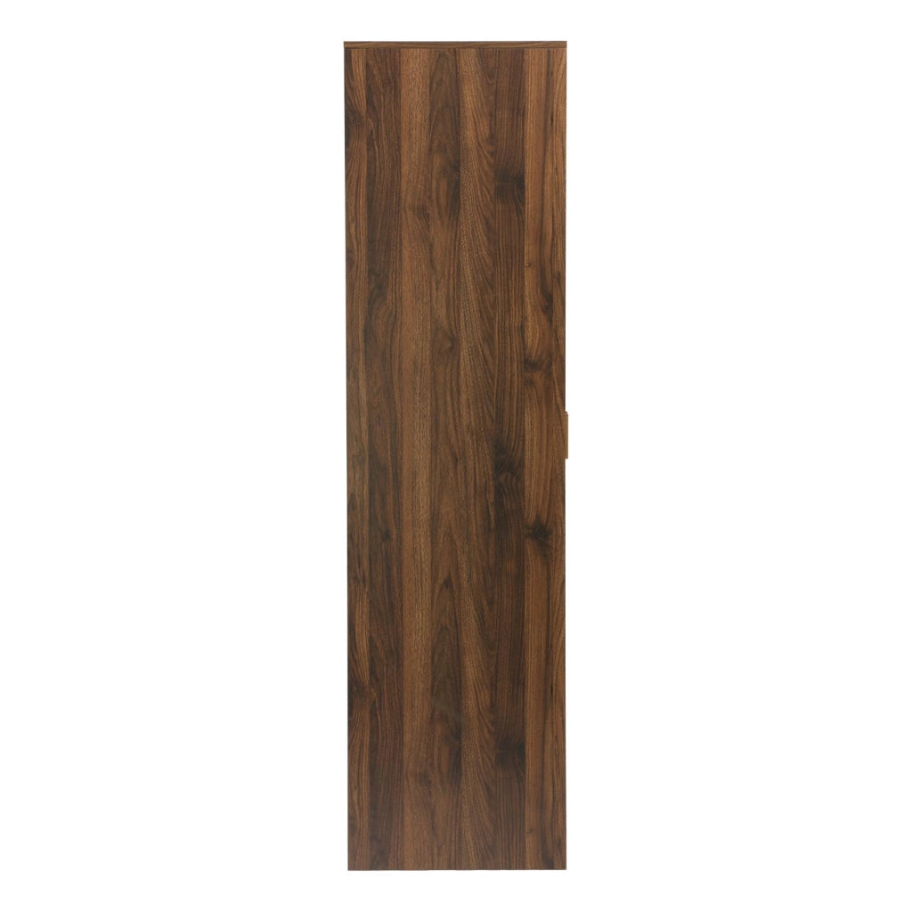 Armadio in legno 1 asta appendiabiti, 2 ante, noce