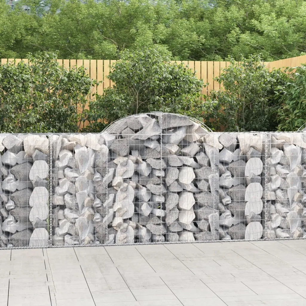 Cesti Gabbioni ad Arco 3 pz 200x50x100/120 cm Ferro Zincato 3146321