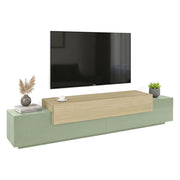 Curino, Mobile Porta tv 3 Ripiani Made in Italy, 240x45x51.5h cm Verde