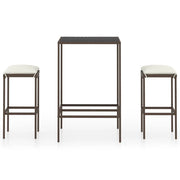 Set da bar da giardino 3 pezzi e cuscini in resina intrecciata marrone 02_0014499