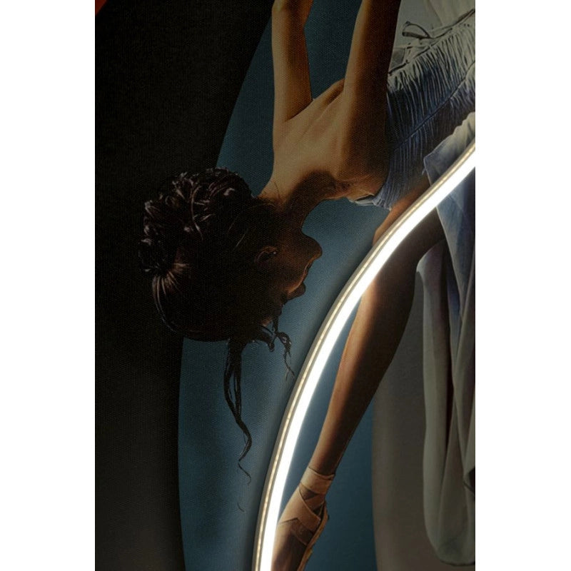 Stampa Con Led Su Tela Dancer cm 60x3,5x90 (applicazione 3d Acrilico)