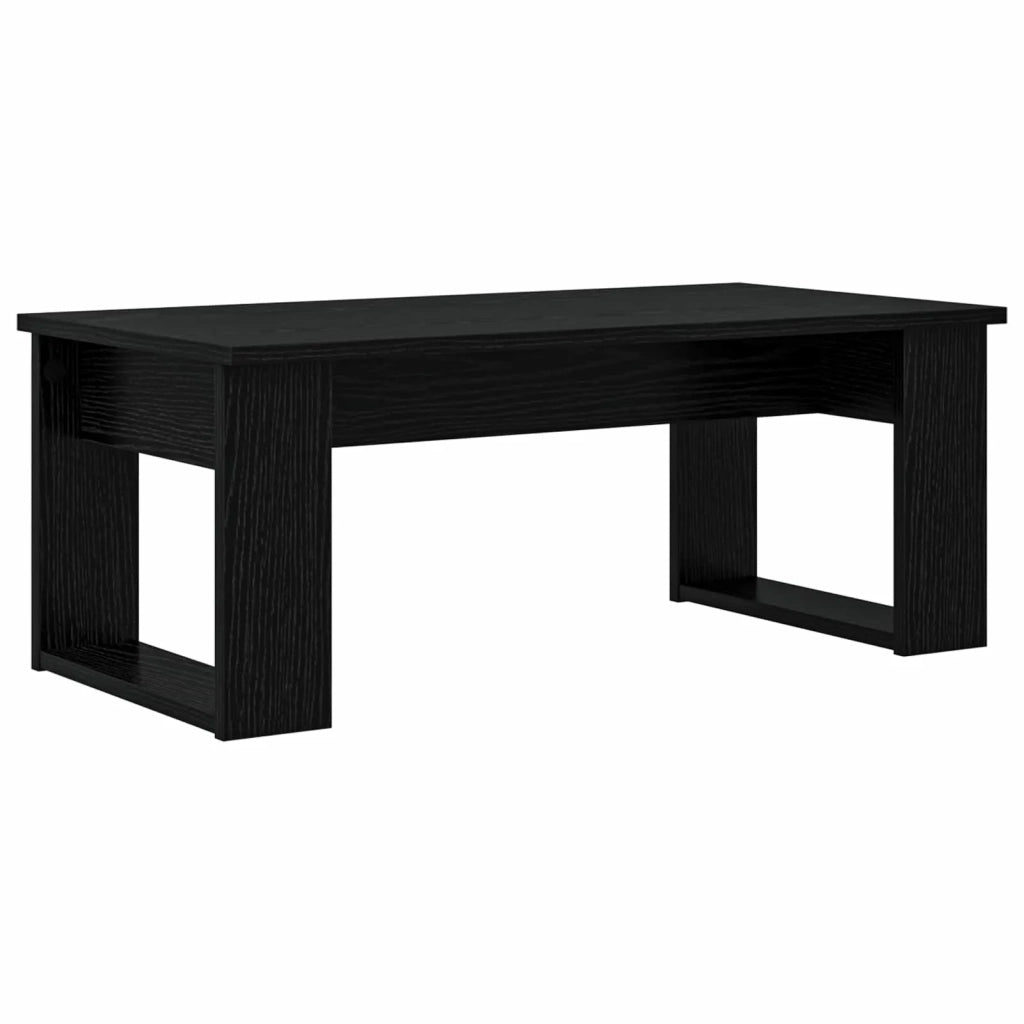 Set di Tavolini da Caffè 2 pcs Rovere Nero Legno multistrato