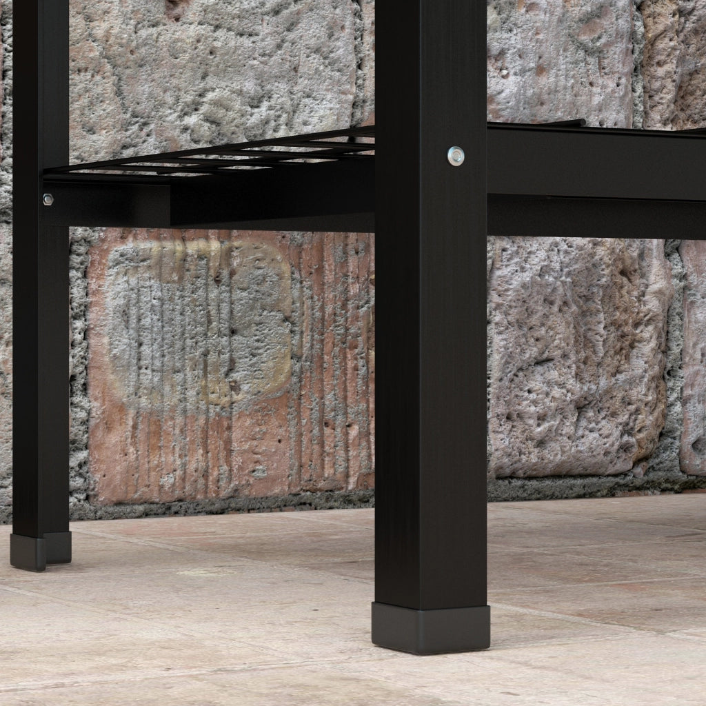Fioriera con Ruote e Vassoio ¨C zephmum ¨C 109x39x80 cm Nero