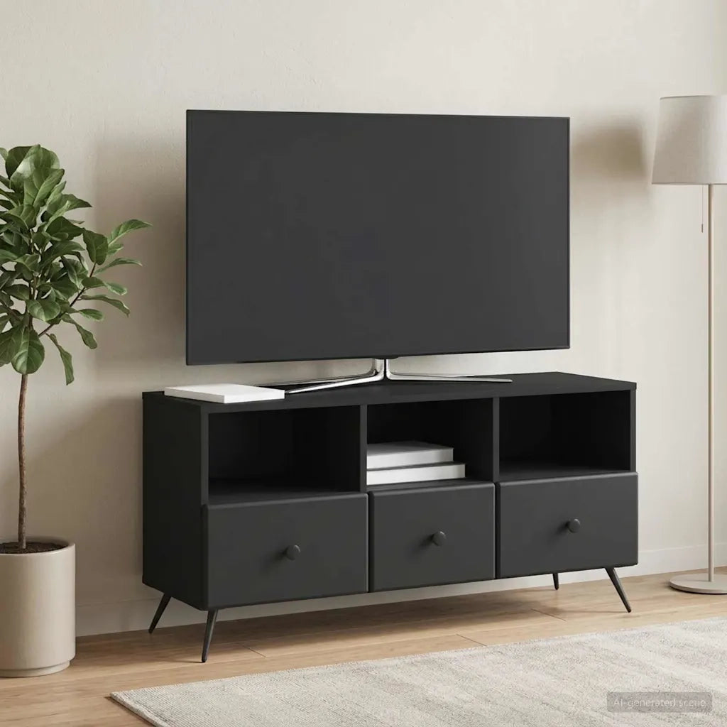 Mobile TV Nero 102 x 34,5 x 50 cm Legno ingegnerizzato 895596