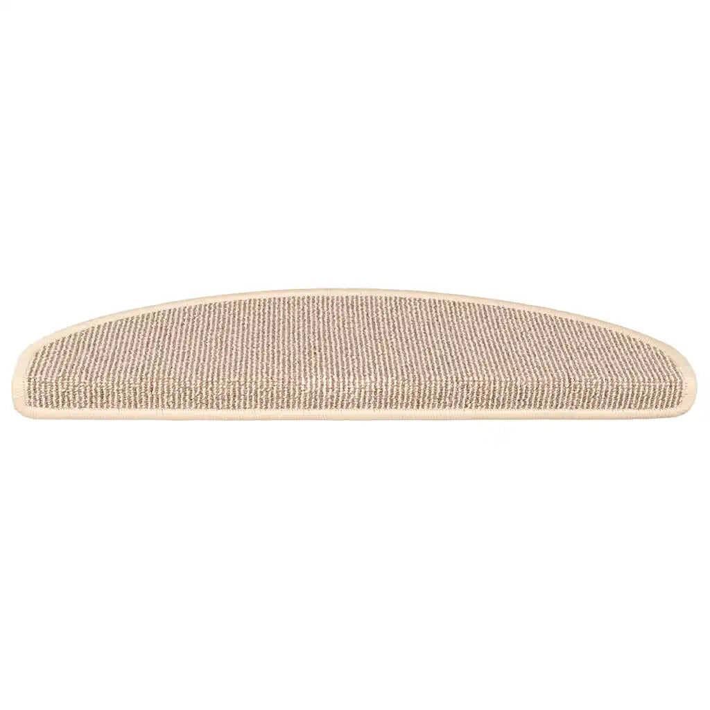 Tappetini per scale 15 pz 65x21x4 cm Bianco e Marrone Semicircolari Grandi 149860