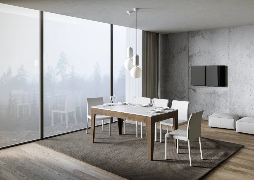 Tavolo Allungabile 160-220x90x77 cm Cico Mix Bianco Frassino