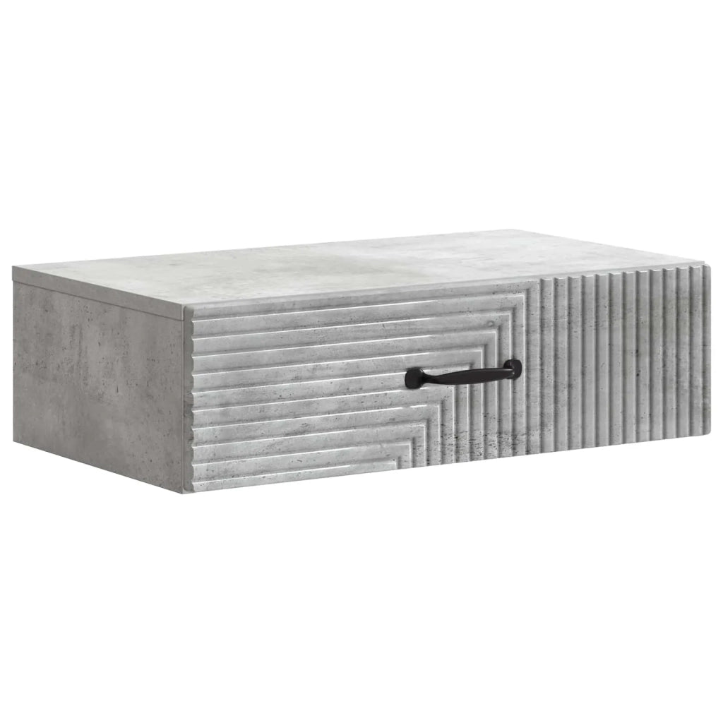 Tavolino da Parete Laterale Grigio Cemento 59 x 34,5 x 17 cm 898658