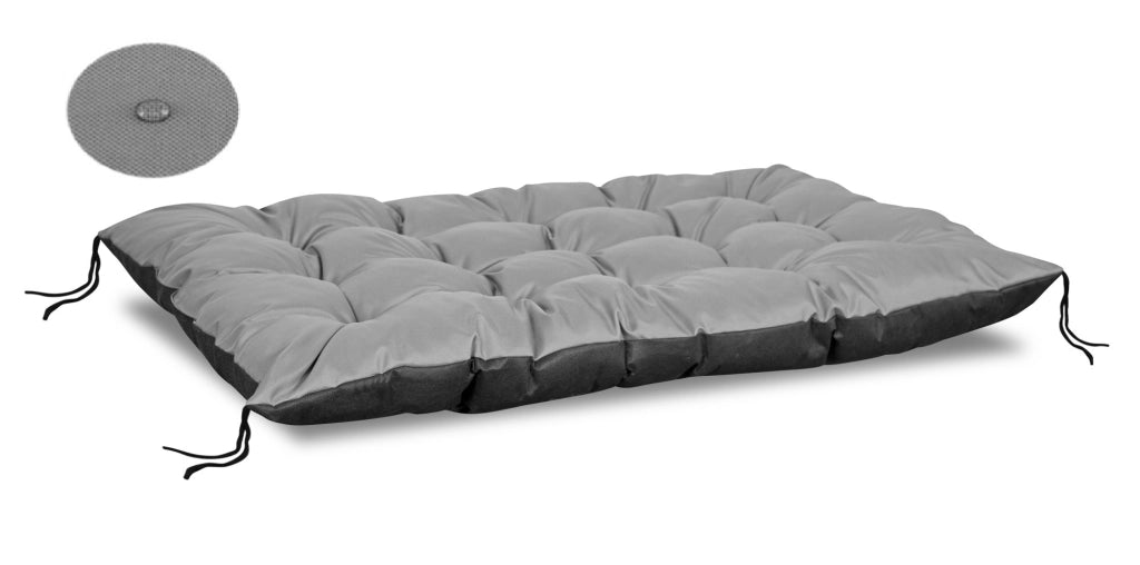 AIO FACTORY Cuscino da giardino impermeabile grigio 120x80 cm per panca in pallet
