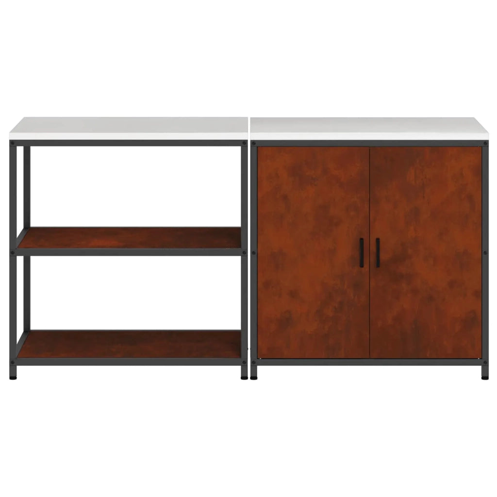 Set di Stoccaggio per Cucina con lo scaffale 2 pcs Ruggine 3392658
