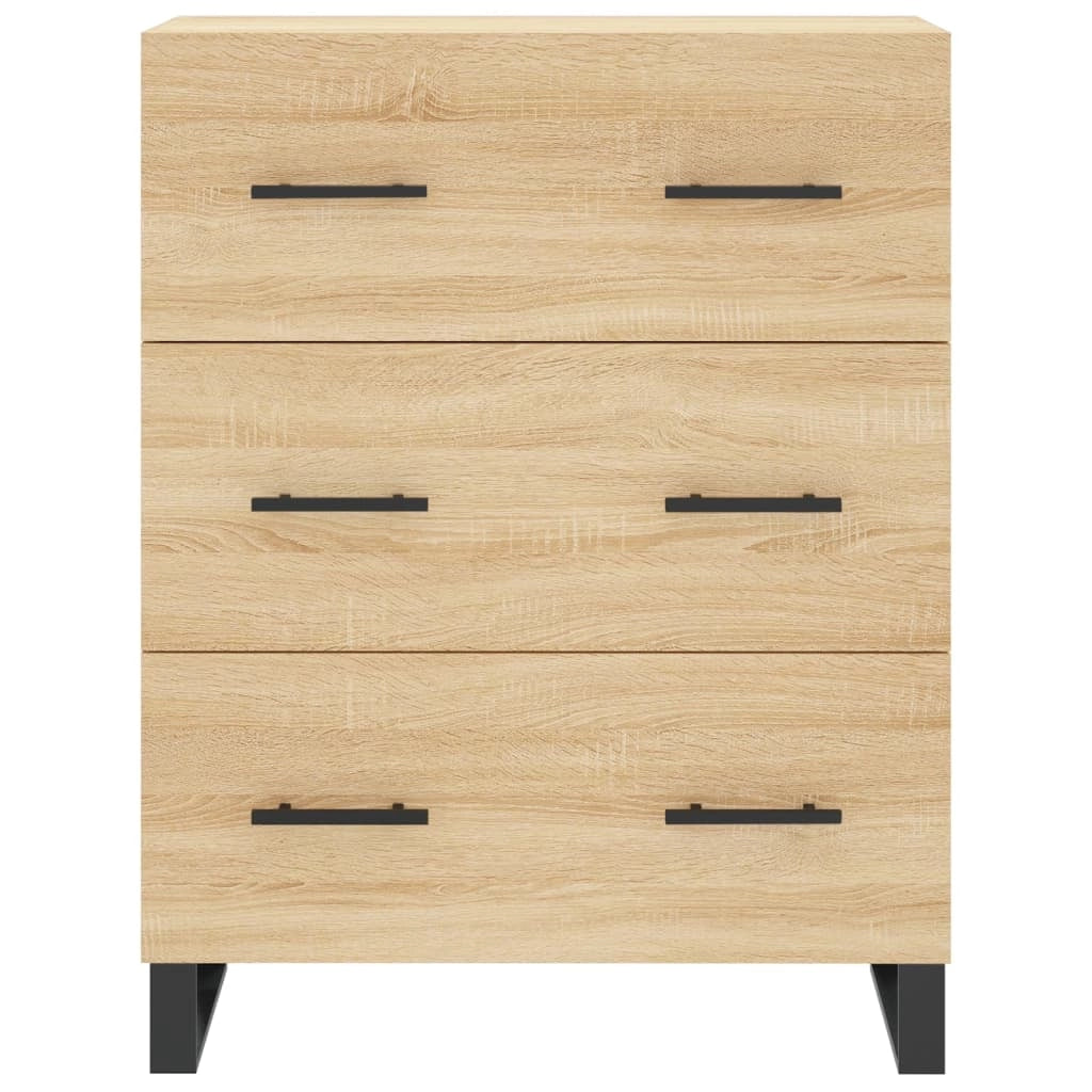 Buffet credenza cassettiera armadio mobile contenitore organizer cucina soggiorno salotto rovere Sonoma alto 69,5 x 34 x 180 cm legno ingegnerizzato marrone 02_0034135