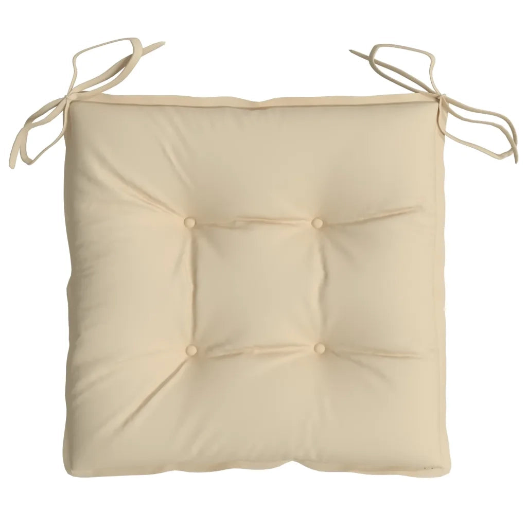 Cuscini per Sedia 2 pz Beige 40x40x7 cm in Tessuto Oxford 361459