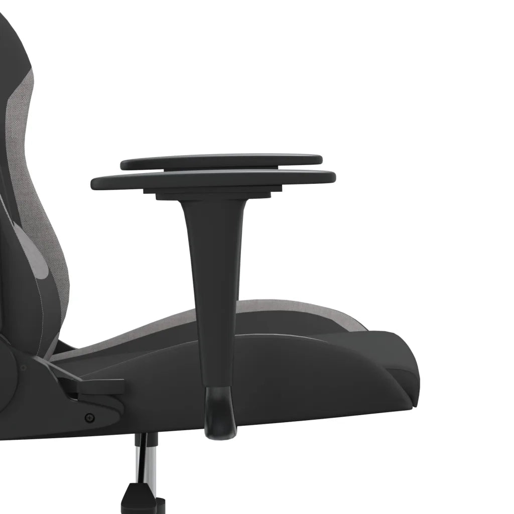 Sedia da Gaming | Sedia da e-sports Nero e Grigio Chiaro in Tessuto
