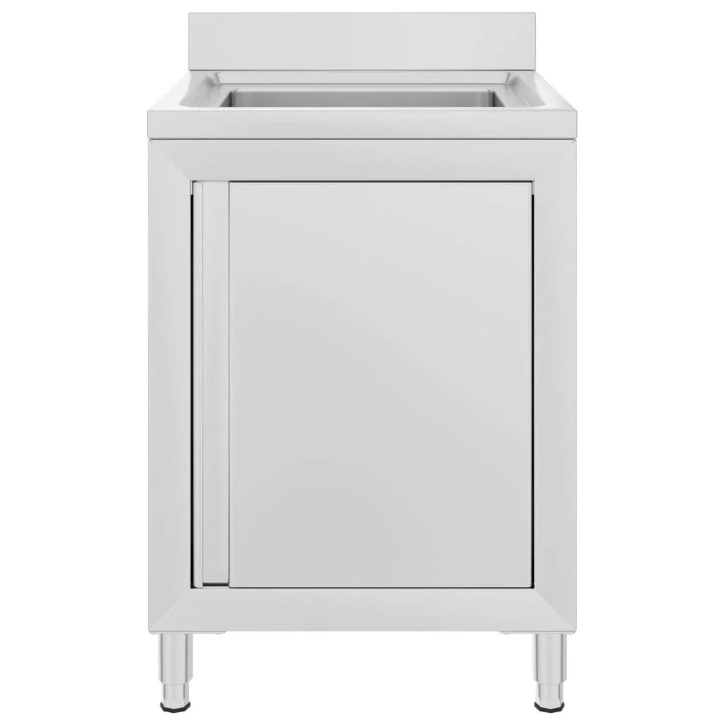 Lavello da cucina professionale 60 x 60 x 96 cm in acciaio inox 02_0000723