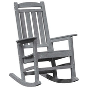 Sedia a dondolo da Giardino | Sedie da Esterno Grigio chiaro 92 x 70 x 108cm HDPE