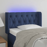 Testiera a LED Blu 83x16x78/88 cm in Tessuto