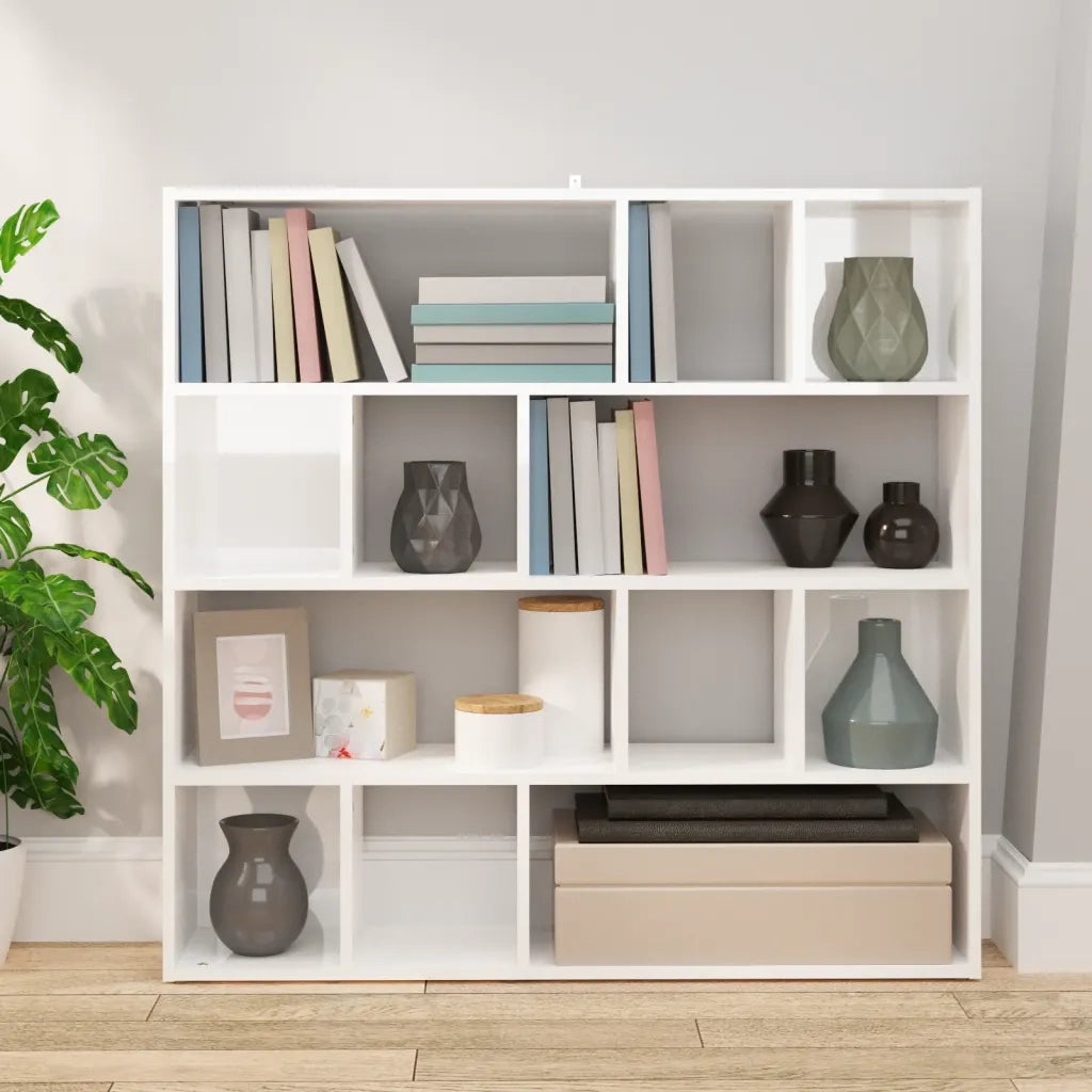 Libreria/Divisorio Bianco Lucido 105x24x102 cm 823247