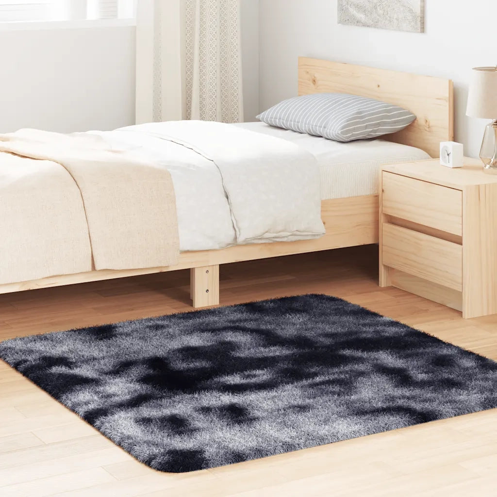 Tappeto Shaggy a Pelo Lungo NAVARRA Grigio Scuro 120x120 cm 4102864