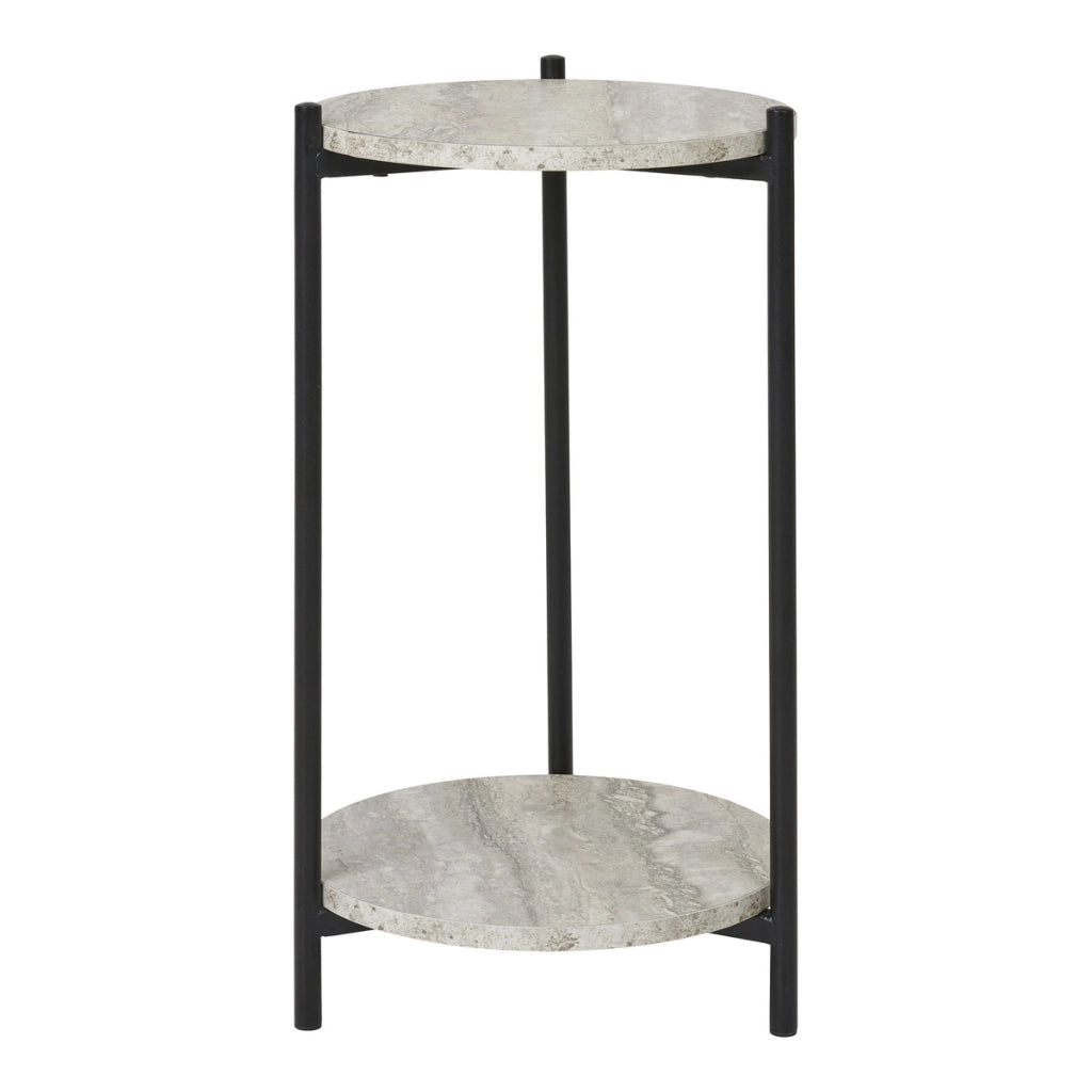 Comodino Leuven, Beige, MDF, 27x27x46 cm