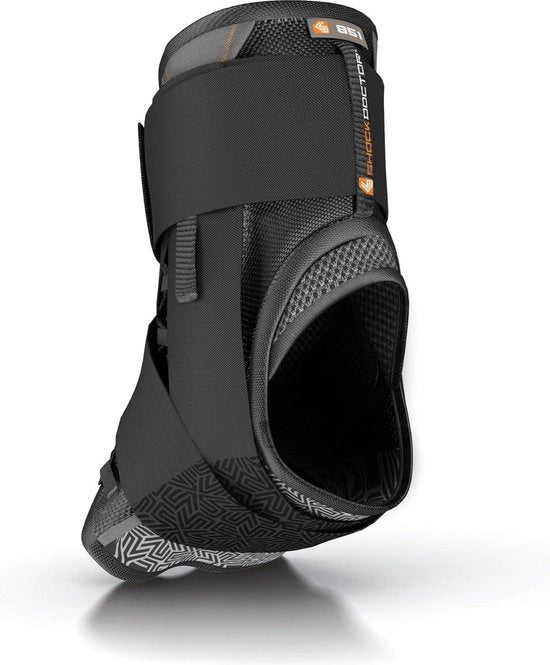 Supporto di Compressione al Ginocchio con Laccio Ankle - Nero - Medio - Tecnologia Gel Ultra